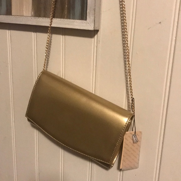 Wallyn's Gold metallic evening bag or clutch. NWT - Picture 4 of 8